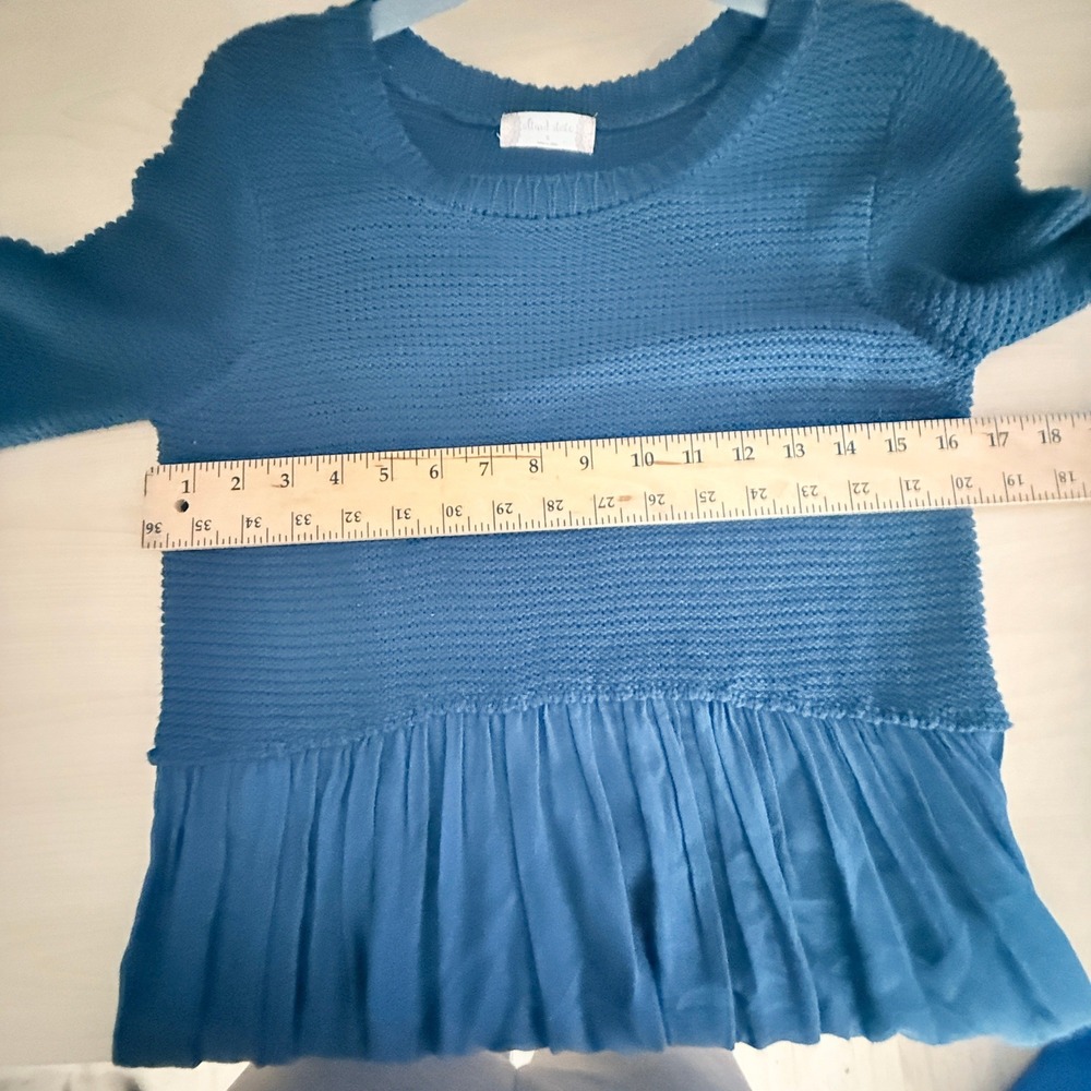 Altar'd State Teal Knit Peplum Tunic Sweater Top mini‎ dress Size S maximalism - Picture 3 of 5